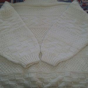 4X Men's Handknit Aran Sweater